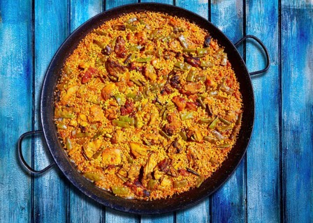Paella from Spain rice recipe from Mediterranean