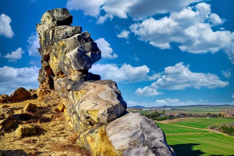 A photo of Devil's Wall in Harz mountain in Germany