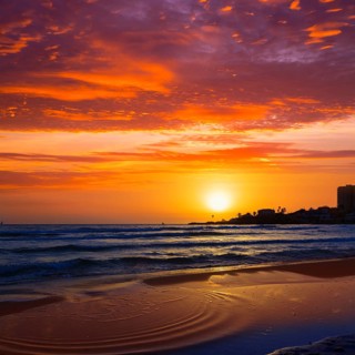 Javea Xabia El Arenal beach sunrise in Mediterranean Alicante Spain