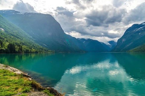 The Kjenndalsbreen is part of the Jostedalsbreen, one of the largest glaciers in Norway, and forms