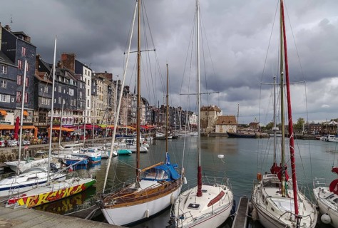 View of picturesque old port in Honfleur, France, Europe