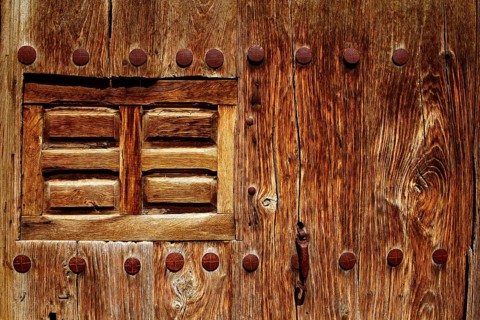 The Way of Saint James door in Redecilla del Camino Castilla Burgos