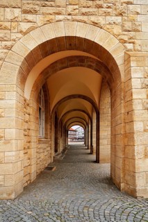 Nordhausen stadthaus archs in Harz Thuringia of Germany