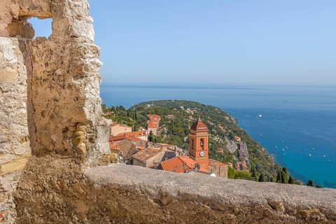 Village of Roquebrune-Cap-Martin on the Mediterranean coast near Monaco