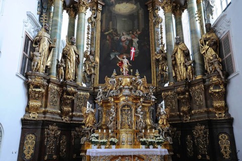 High altar of the Carmelite Church in Straubing, Bavaria