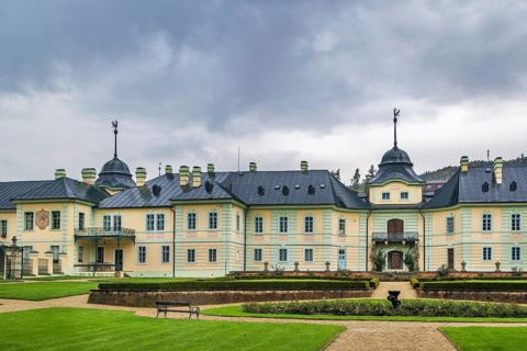 Castle in baroque style in Manetin, Czech republic