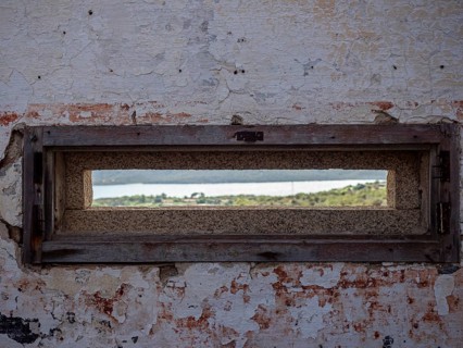 A view of the coast from a loophole