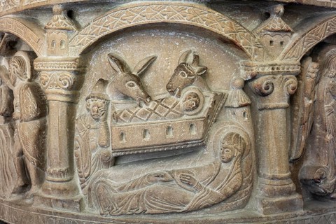 Freckenhorst, Collegiate Church of St Boniface, Romanesque baptismal font, 1st half of the 12th