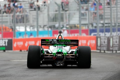 CALLUM ILOTT (77) of Cambridge, Cambridgeshire, England runs through the streets during the Honda