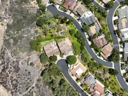 Aerial view over La Jolla Hills with big villas, San Diego, California, USA, North America