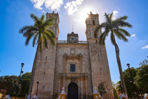 Valladolid San Gervasio church of Yucatan in Mexico