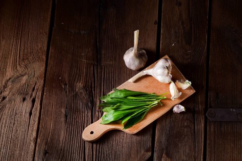 Fresh and tasty wild garlic