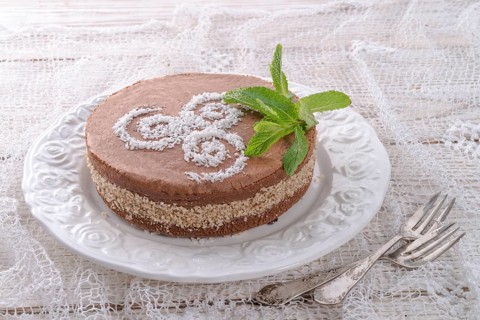 Chocolate cakes with nut filling