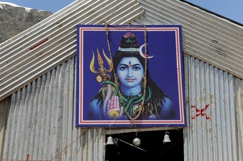 Metal shelter, pabibal to panchtarni, amarnath yatra, Jammu Kashmir, India, Asia