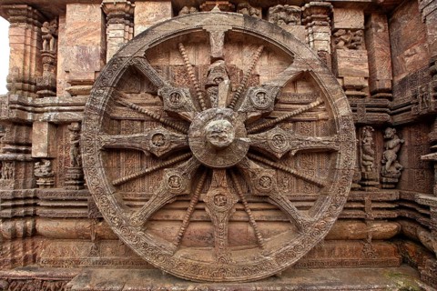 Chariot wheel of the Sun temple at Orrisa India
