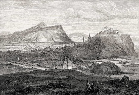 Cityscape of Edinburgh from the north in 1693, Scotland, United Kingdom, Europe