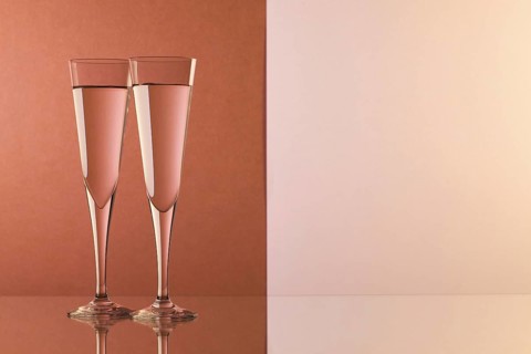 Glasses of water on the glass table