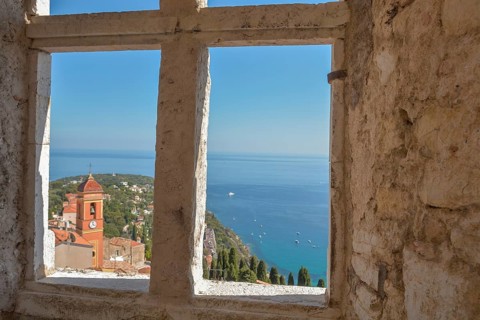Village of Roquebrune-Cap-Martin on the Mediterranean coast near Monaco