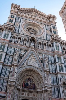 Neo-gothic facade of the renaissance cathedral Santa Maria del Fiore in Florence, Italy, Europe