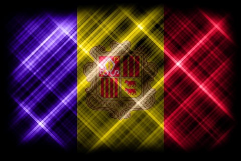 Andorra flag, national flag, modern flag background