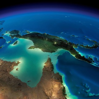 Highly detailed Earth, illuminated by moonlight. The glow of cities sheds light on the detailed