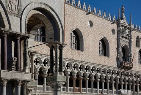 Italy Venice Doge's Palace -456 Partial view of the west façade and section of the south-west