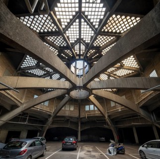 Aachen, congress garage, former motor vehicle hall of the coal merchant Einmal, built in 1924-1925