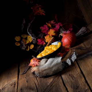 Delicious autumn dumplings with Hokkaido pumpkin puree