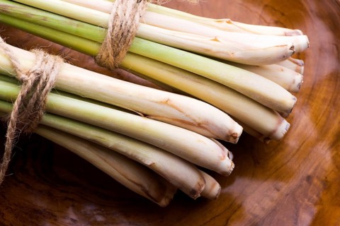 Lemon Grass on wood background