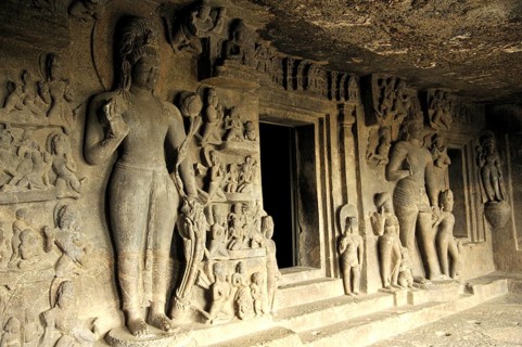 Buddhist Panel Caves in Aurangabad Maharashtra India