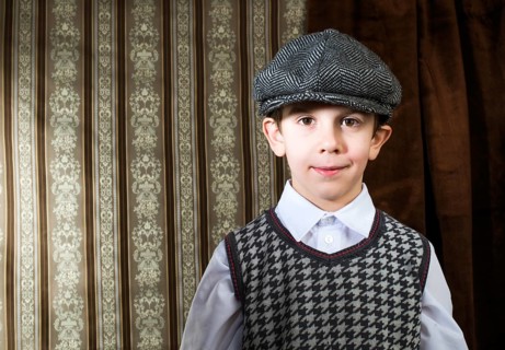 Child vintage clothes . Close up shot