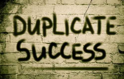 Duplicate Success Concept