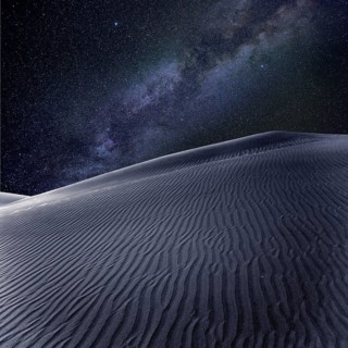 Desert sand dunes in Maspalomas night milky way stars in Gran Canaria photomount