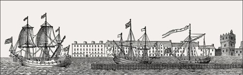Leith Harbour, Leith, Edinburgh, Scotland, 1693