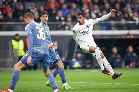 Football, Europa League, round of 16 second leg, 2024/2025, Eintracht Frankfurt vs. Ajax Amsterdam,