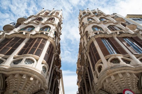 Majorca, Palma de Majorca, Placa Mercat, Can Casasayas semi-detached house, built 1908-1911 by