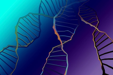 Genome sequencing concept of genome editing. Biotechnology of molecule