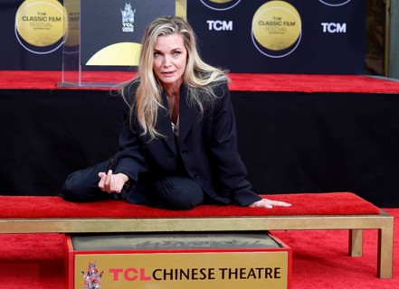 TCM Hosts Handprint And Footprint Ceremony Honoring Michelle Pfeiffer held at the TCL Chinese