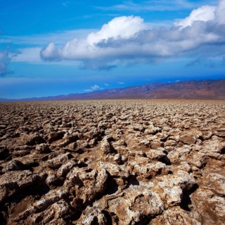 Devils golf course Death Valley salt clay formations National Park California