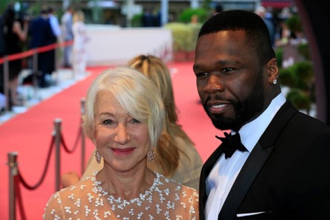 Dame Helen Mirren and 50 Cent Curtis Jackson, Nymphes d'Or Award Ceremony, 57th Festival de