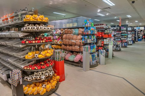 Shelves with toys and household goods, one-euro shop, Allgäu, Bavaria, Germany, Europe