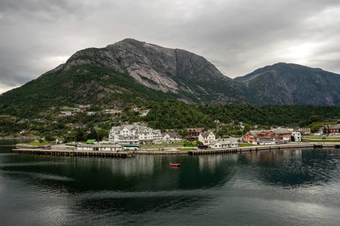 View over the Eidfjord, a fjord in Norway