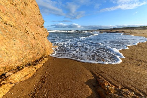 Coastline of the Atlantic coast near Les Sables d'Olonne. France