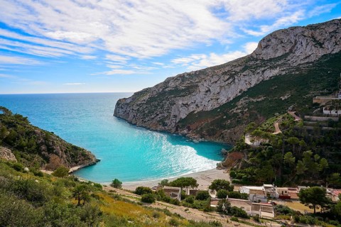La Granadella beach in Mediterranean Javea also Xabia in Alicante Spain