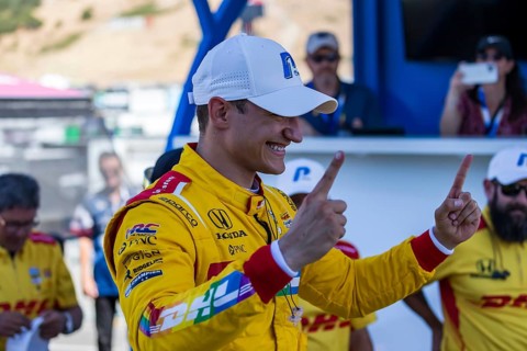 NTT INDYCAR SERIES driver, ALEX PALOU (10) of Barcelona, Spain, wins the pole for the Firestone