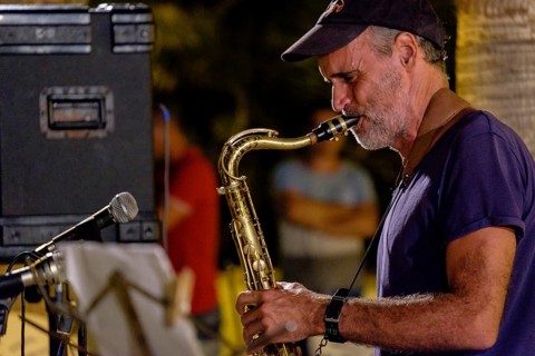 Jazz en la plaza, Sant Francesc, Formentera, balearic islands, Spain, Europe