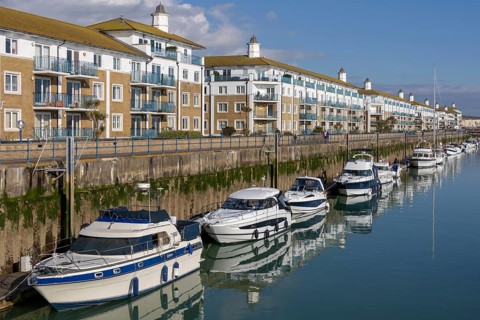 BRIGHTON, EAST SUSSEX, UK. MARCH 06. View of Brighton Marina in Brighton East Sussex on March 6,