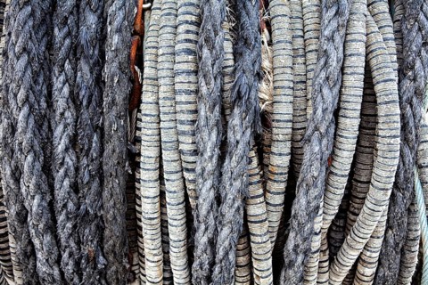 Fishing equipment, Kappeln, Schleswig-Holstein, Germany, Europe