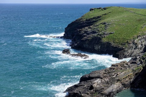 Coast, Coastal landscape, Tintagel Castle, Tintagel, England, Great Britain