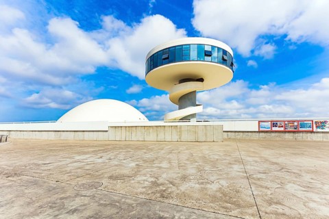 International center of the architect Oscar Niemeyer. The town of Avilas in Asturias. North of